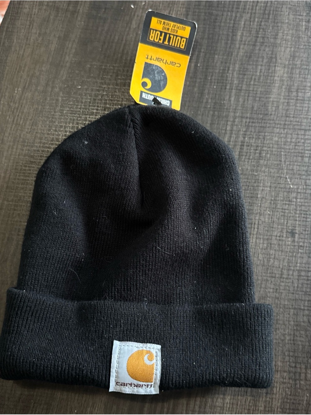 Carhartt Knit Youth Beanie Classic Logo Black